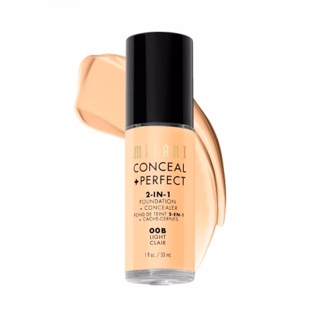 Base e Corretivo Milani Conceal + Perfect 2-in-1 Foundation + Concealer 00B Light 30ml