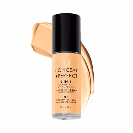 Base Corretivo Milani Conceal + Perfect 2-In-1 01 Creamy Vanilla...