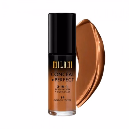 Base e Corretivo Milani Conceal + Perfect 2-In-1 14 Golden Toffee 30ml