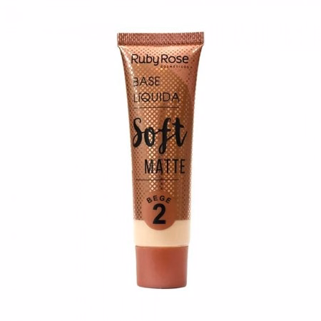 Base Líquida Ruby Rose Soft Matte Bege 2 HB-8050 29ml
