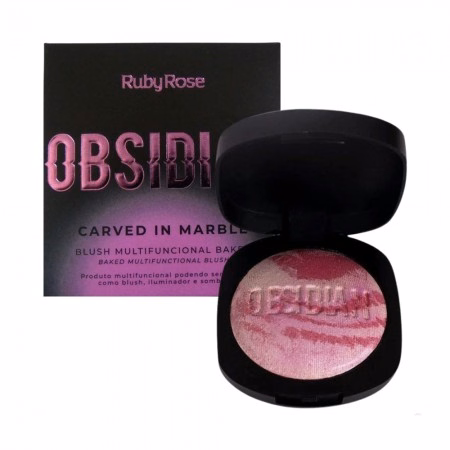Blush Multifuncional Ruby Rose Obsidian Carved In Marble HB-1002-2