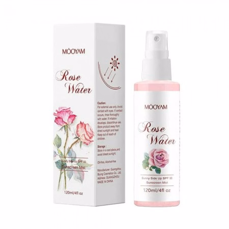 Bruma Hidratante Facial Móoyam Water Roses Sunscreen SPF30 120ml