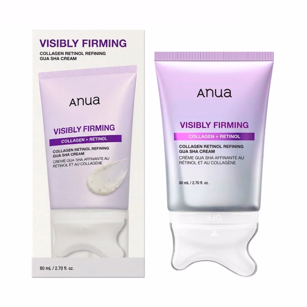 Creme Facial Anua Visibly Firming Collagen Retinol Gua Sha Cream...