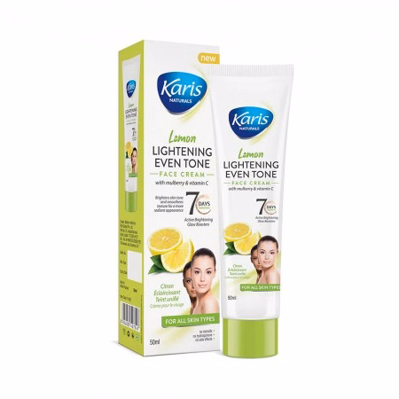 Creme Facial Karis Naturals Lemon Lightening Even Tone 50ml
