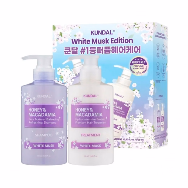 Kit Capilar KUNDAL White Musk Edition Shampoo + Condicionador 500ml