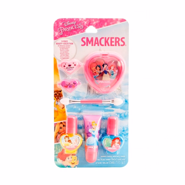 Kit de Maquiagem Infantil Lip Smacker Disney Princess 9 Peças