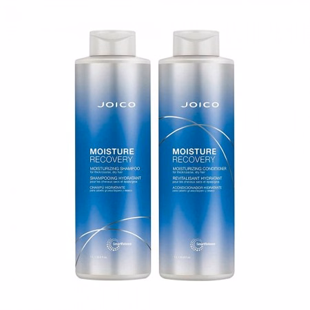 Kit Joico Moisture Recovery Shampoo 1L + Condicionador 1L - Hidratação para Cabelos Secos e Ressecados
