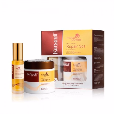 Kit Karseell Maca Power Máscara 500ml + Óleo Capilar 50ml
