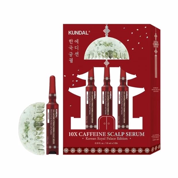 Kit KUNDAL Korean Royal Palace Edition 10X Caffeine Scalp Serum...