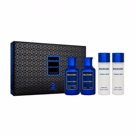 Kit Perfume Bharara Double Bleu Masculino 4pcs