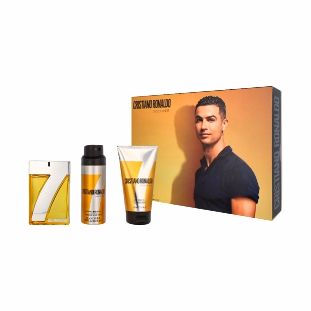 Kit Cristiano Ronaldo CR7 Discover Eau de Toilette Masculino 100ml + Shower Gel 150ml + Body Spray 150ml