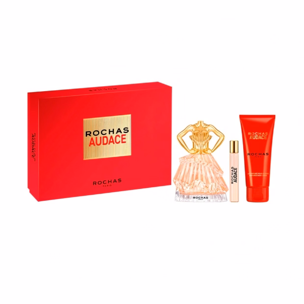 Kit Perfume Rochas Audace Feminino Eau de Parfum 90ml + Loção Corporal 100ml + Travel Spray 7,5ml