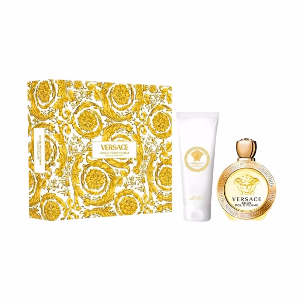 Kit Perfume Versace Eros Pour Femme EDT Feminino 2pcs