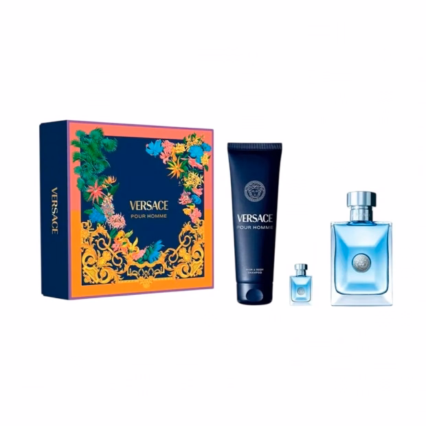 Kit Perfume Versace Pour Homme EDT Masculino 3pcs