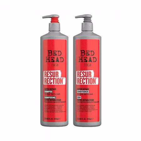 Kit TIGI Bed Head Urban Antidotes Resurrection Super Repair Shampoo 750ml + Condicionador 750ml