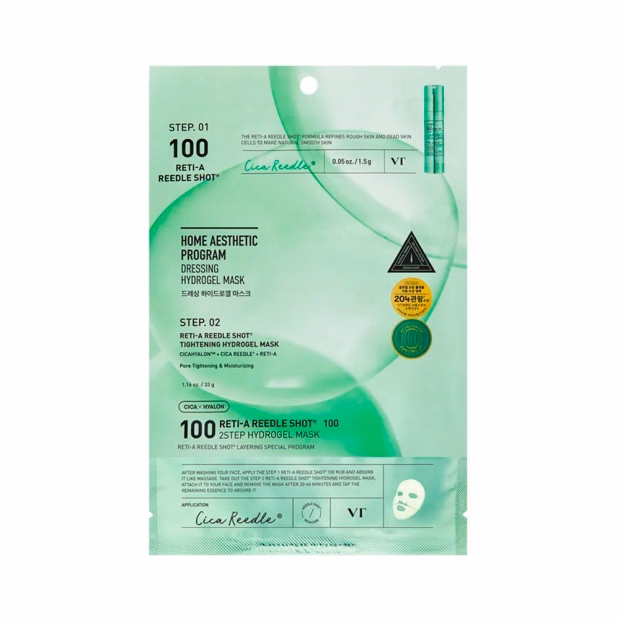 Máscara de Hydrogel VT Cosmetics Reti-A Reedle Shot 100 2-Passos