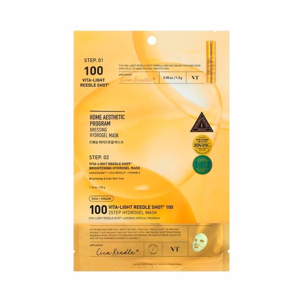 Máscara de Hydrogel VT Cosmetics Vita-Light Reedle Shot 100 2-Passos