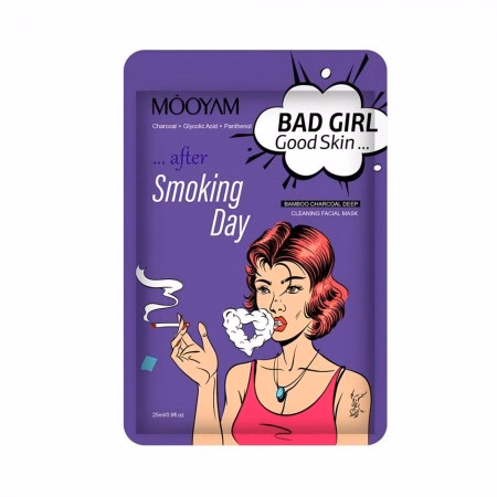 Máscara Facial de Folha Móoyam Bad Girl Good Skin After Smoking Day 25ml