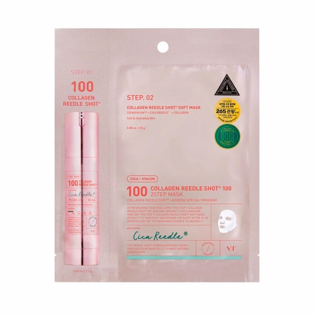 Máscara Facial VT Cosmetics Collagen Reedle Shot 100 2-Passos
