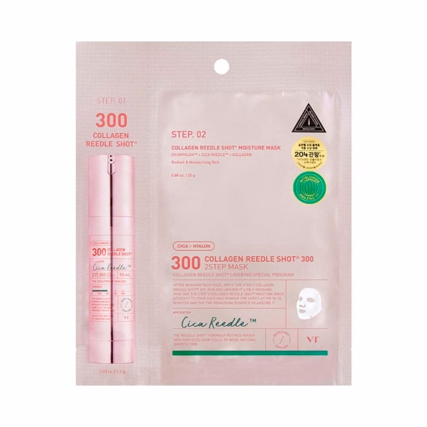 Máscara Facial VT Cosmetics Collagen Reedle Shot 300 2-Passos