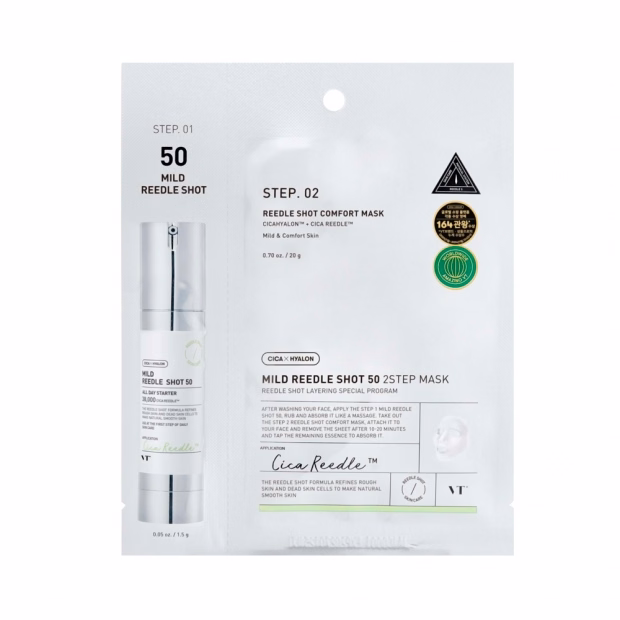 Máscara Facial VT Cosmetics Reedle Shot Mild 50 2-Passos