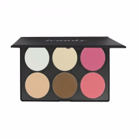 Paleta de Pó e Blush Icandy 6 Cores B6