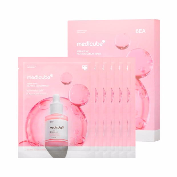 Set Máscaras Faciais Medicube PDRN Pink Peptide Serum 6EA 6pcs