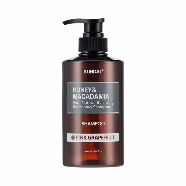 Shampoo KUNDAL Honey & Macadamia Pure Natural Refreshing Pink Grapefruit Unissex 500ml