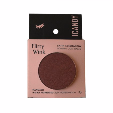 Sombra em Pó Compacta Icandy Refil Flirty Wink 165 Tiramisu Acabamento Acetinado 3g